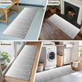 thumbnail image 5 of 2'x6' Rug Runners for Hallways Kitchen, Gray Flower Non Slip Entryway Beside Floor Carpet Runner, Geometric Stripe Gradient Branch Minimalist Laundry Room Bedroom Throw Rugs Mat for Family Pet, 5 of 8