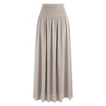 thumbnail image 6 of Skirts for Women Elegant Solid Color Casual Skirt with Elastic Waist for Everyday Wear and Travel Versatile Women's Skirt for Summer Style Khaki XXL, 6 of 7