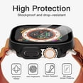 thumbnail image 2 of JETech Case with Screen Protector Compatible with Apple Watch Ultra 2/1 49mm, Overall Protective Cover, Built-in Tempered Glass Film High Sensitivity, 2 Pack (Black), 2 of 6