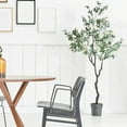 thumbnail image 6 of HA-EMORE Artificial Olive Tree, Tall Artificial Tree Indoor Outdoor, 5Ft-7Ft Faux Olive Tree, Potted Silk Plants for Modern Home Office Living Room Porch Decor, 6 of 7