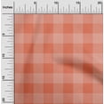 thumbnail image 1 of oneOone Viscose Chiffon Dark Peach Fabric Gingham Check Sewing Material Print Fabric By The Yard 42 Inches Wide, 1 of 4