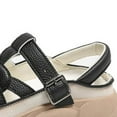 thumbnail image 3 of Platform Sandals Women Breathable PU Closed Toe Shoes for Office Hiking Home Black 38, 3 of 7