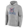 thumbnail image 2 of Men's Gray Chicago Cubs Fastball Pullover Hoodie, 2 of 3