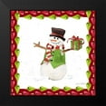 thumbnail image 2 of Loreth, Lanie 20x20 Black Modern Framed Museum Art Print Titled - Christmas Snowman II, 2 of 5