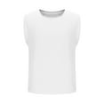 thumbnail image 5 of USNSM Mens Vintage Casual Tank Tops Ribbed Knit Sleeveless Round Neck Shirt Lightweight Tee Summer Muscle T-Shirts White XXL, 5 of 7