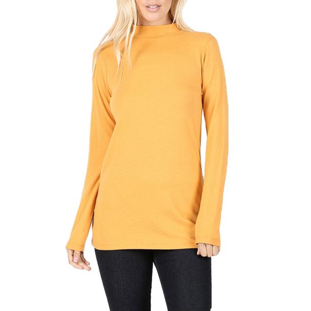 cotton mock neck