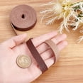 thumbnail image 3 of Brown Leather Strap Strip 0.5 Inch Wide 79 Inch Long Lychee Pattern Leather Belt Strips Wrap Single Sided Flat Cord Crafts Clothing Jewelry, 3 of 7