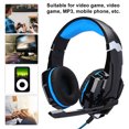 thumbnail image 3 of Auriculares de computadora Auriculares con cable luminosos montados en la cabeza para juegos de computadora Auriculares para negro azul, 3 of 8