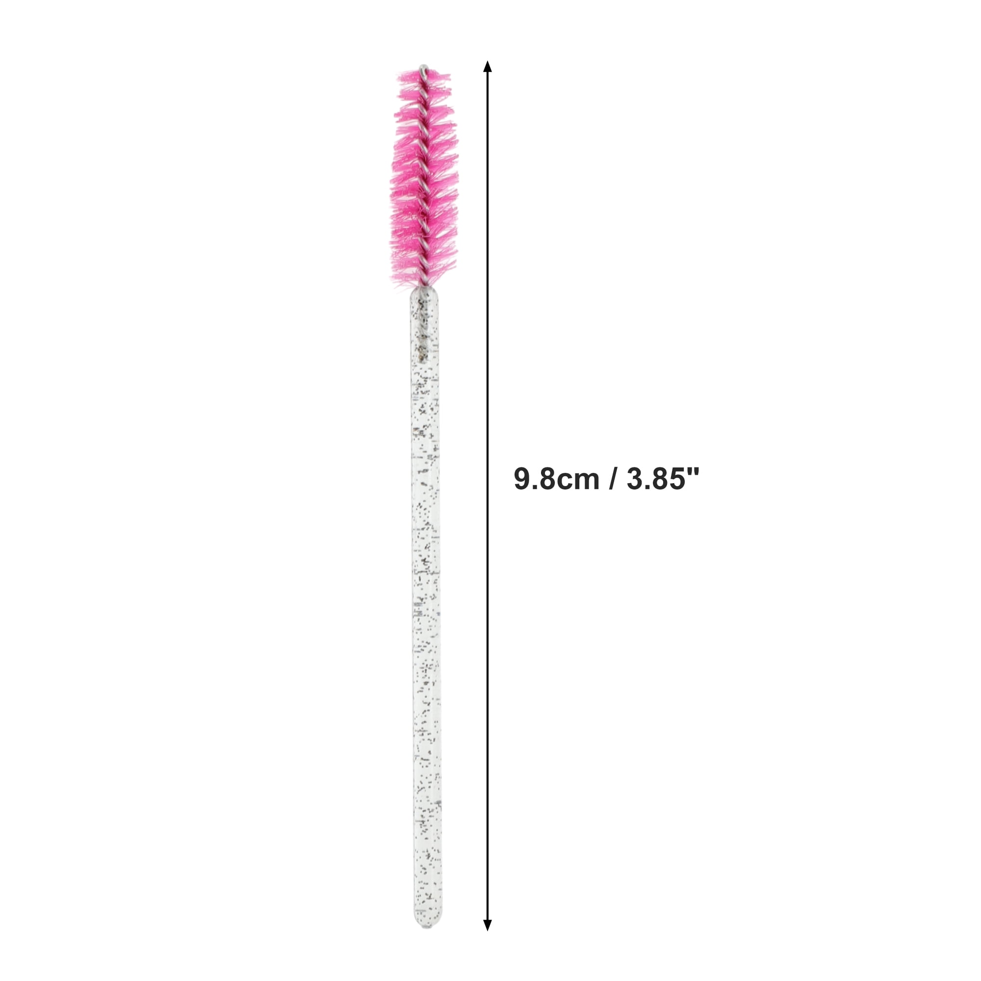 Unique Bargains 100 Pcs Durable Portable Eyelash Brush for Vacation Rose Red, Black