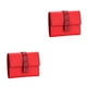 thumbnail image 3 of Monedero de cuero Minnieouse para mujer reemplazo de tres pliegues con cremallera tarjetero elegante carpeta de fotos billetera Notecase Rojo, 3 of 6