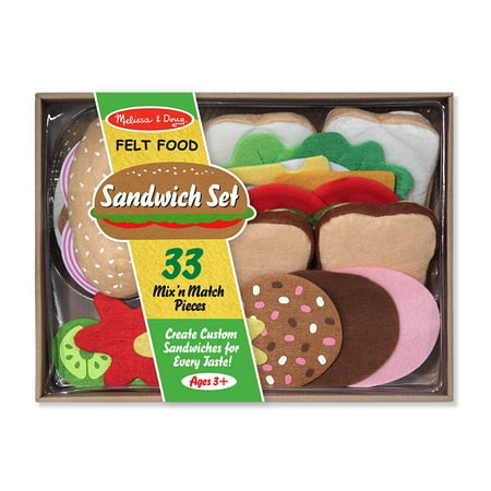  Melissa  and Doug  Felt Play Food Sandwich Set  Walmart  com