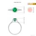 thumbnail image 5 of ANGARA Natural Emerald Twist Rope Split Shank Ring in 14K White Gold for Women (Size-6mm) | May Birthstone, Birthday, Anniversary, Jewelry Gift for Women | Natural Emerald Ring, 5 of 9