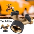 thumbnail image 1 of OUSITAID Tap Splitter Brass Faucet Connector Double Two-way Garden Adapter Hose Splitter, 1 of 11