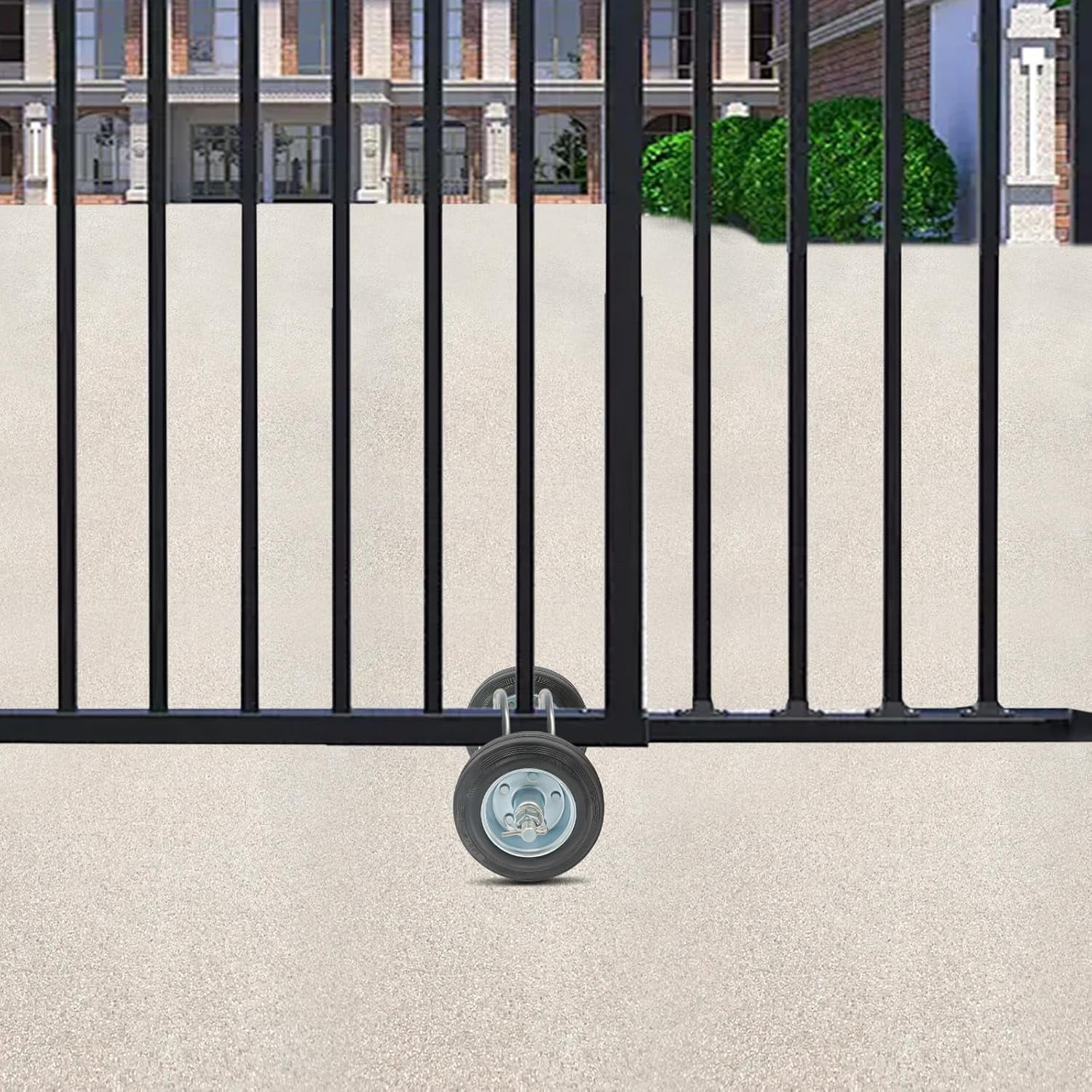 6.3" Sliding Gate Kit,Rolling Gate Hardware Kit Heavy Duty Sliding Gate Rollers for Farm Warehouse Doors,600 lbs