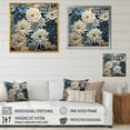 thumbnail image 4 of Designart "Bountiful White And Blue Zinnias" Zinnias Wall Decor, 4 of 7