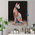 thumbnail image 4 of UXIEQU Colorful Cat Canvas Wall Art 15.75x11.81 Inches, 4 of 8