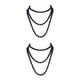 thumbnail image 1 of Gargantilla de perlas Sonducket Joyería estética exquisita Negro 2Conjunto, 1 of 6