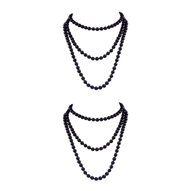 Gargantilla de perlas Sonducket Joyería estética exquisita Negro 2Conjunto