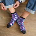 thumbnail image 3 of Pofeuu Skull Flower Print 30cm Socks, Adult Running Hiking Socks for Youth and Adult, 3 of 7