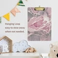 thumbnail image 7 of 12.5"x9" Pink Marble Texture Clipboards, Standard A4 Letter Size Nursing Clipboard with Low Profile Metal Clip Decorative Clip Board for Office Supplies,Gold, 7 of 7