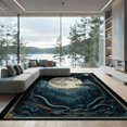 thumbnail image 2 of ODIKA 8'x10' Washable Area Rug Gothic Serpentine Snake Forest Mystical Symbols Whimsy Tattoo for Living Room, Under Sectional, Family , Durable, Non-Slip, 2 of 7