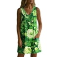 thumbnail image 6 of QUNYINEY Sleeveless Sun Dresses for Women 2026 Summer A Line Mini Floral Tank Dress V Neck with Pockets Casual Loose Fit Beach Dresses, 6 of 7