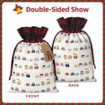 thumbnail image 2 of Rocae Colorful Trains Print Christmas Drawstring Linen Gift Bag with Drawstrings Treat Bag Goody Present Bags for Christmas Party Favor, 2 of 8