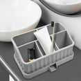 thumbnail image 6 of deevoka Toothbrush Holder Detachable Kitchen Multifunctional Soap Dish with Drainage Light Gray, 6 of 9