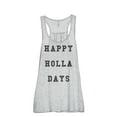 thumbnail image 1 of Thread Tank Happy Holla Days Women's Sleeveless Flowy Racerback Tank Top Sport Grey Large, 1 of 5