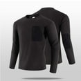 thumbnail image 5 of USNSM (M-5XL) Big and Tall Mens Running Fitness High Elastic Long Sleeve Shirts Basic Fleece Thermal Turtle Neck Lightweight Pullover Top Brown M, 5 of 7