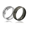 thumbnail image 1 of Anillo de acero de titanio Luen, anillo vintage con texto vikingo nórdico para hombre, 1 of 4