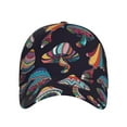 thumbnail image 2 of Fotbe Mushroom Doodle Baseball Cap, Mushroom Doodle Print Dad Hat,Outdoor Hat,Adjustable Sports Cap, Perfect For Activities, 2 of 9