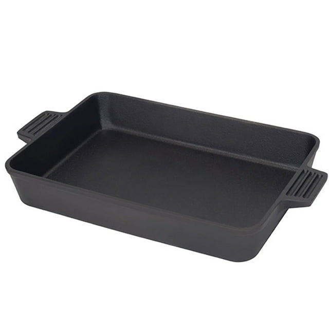 Bayou Classic Moule à Gâteau en Fonte Pré-Assaisonnée 9 x 13 Pouces Plat de Cuisson