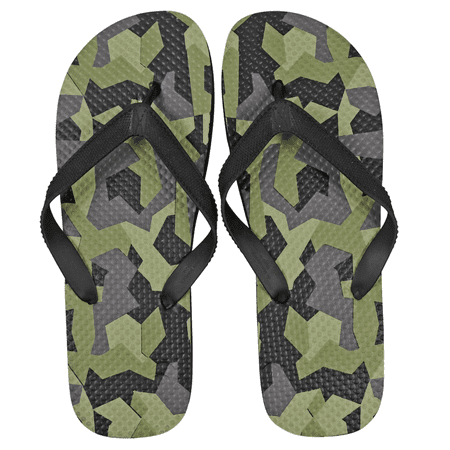

Men s Juncture Mod Jungle Rubber Flip-Flops - Green Camo [Size S 6/7]