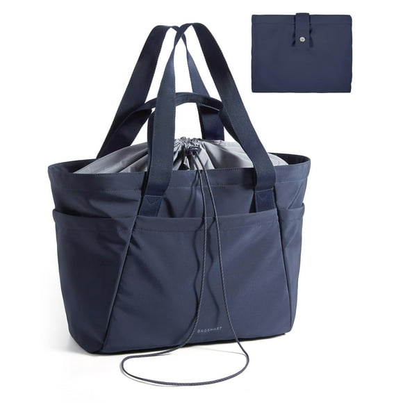 Bolsa Tote BAGSMART Grande Expandible 32L Reutilizable para Mujer Color Azul Marino