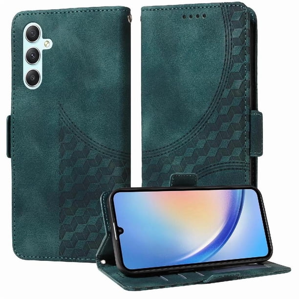 Funda GANGXUN para Samsung Galaxy A34 5G con diseño acolchado elegante, cuero PU, protección total y ajuste preciso