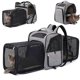 thumbnail image 3 of Mochila Oxford expandible para mascotas, Transportín para cachorros, gatos y perros pequeños, malla transpirable, plegable, bolsa de viaje para mascotas, 3 of 4