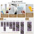 thumbnail image 6 of Purple Flowers Window Privacy Film, Butterfly Spring Floral Wooden Farmhouse Static Cling UV Sun Blocking Heat Control Window Tint Day and Night, Non-Adhesive One Way Privacy Cover 29.5''x78.7'', 6 of 7