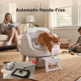 thumbnail image 2 of AS12 Self-Cleaning Automatic Cat Litter Box for Multiple Cats, Safety Protection, Liners & Front Step, White, 2 of 10