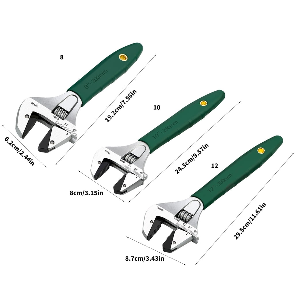 Carbon Steel Adjustable Wrench with Comfortable Handle Multifunction Spanner Perfect for DIY Enthusiasts Professional