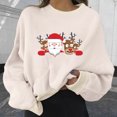 thumbnail image 3 of Sudaderas Recortadas de Navidad Para Mujer Moda Casual Manga Larga Impreso Ladies Short Tops Odeerbi ODB207461, 3 of 4