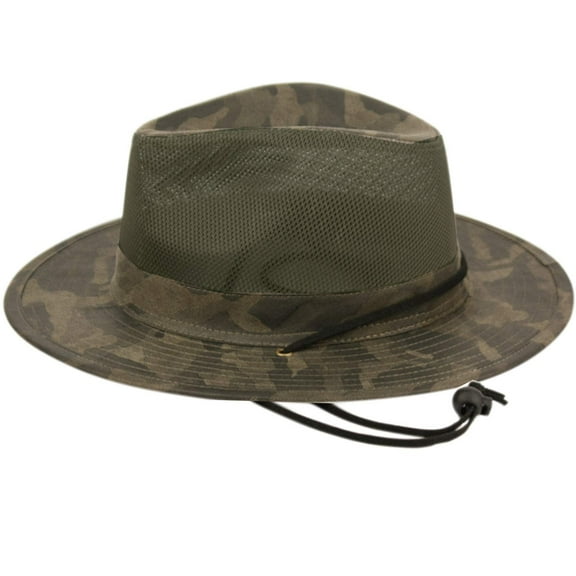 Unisex Safari Sun Bucket Hat with Breathable Mesh Crown