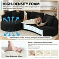thumbnail image 5 of NeoKo 121" Curved Sectional Sofa with Chaise, Oversized L Shaped Couch in a Box with Curved Arm & Cushions, Cloud Sofa for Living Room Bedroom, Modern, Corduroy, Overstuffed, No Assembly, 5 of 8