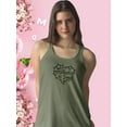 thumbnail image 2 of Mothers Day Lineart Garland Racerback Tank Women -Image by Shutterstock, Female x-Large, 2 of 4