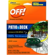 OFF! Backyard Mosquito Repellent Coil Refills, Perfect for Outdoor Patios Country Fresh Scent, 6 Count