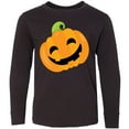 thumbnail image 3 of Inktastic Halloween Pumpkin Long Sleeve Youth T-Shirt, 3 of 5
