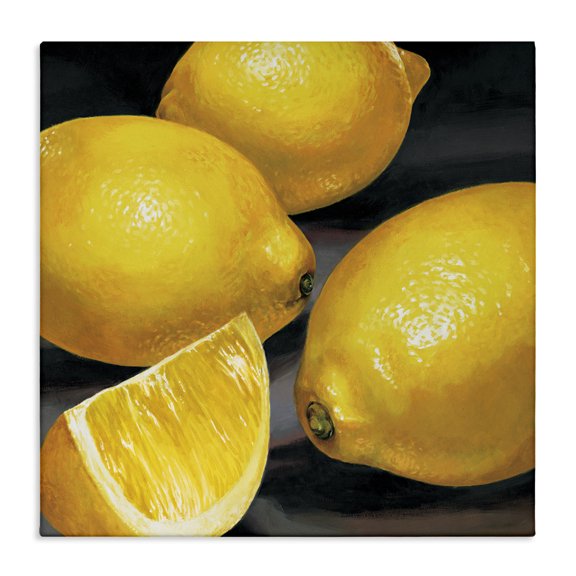 Stupell Industries Traditional Yellow Lemons Hyperrealism Canvas Art, 17 x 17, by Stefania Mottinelli
