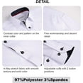 thumbnail image 4 of WARHORSEE Mens Dress Shirts Long Sleeve Performance 4-Way Stretch Wrinkle Free Casual Button Down Shirt, 4 of 9