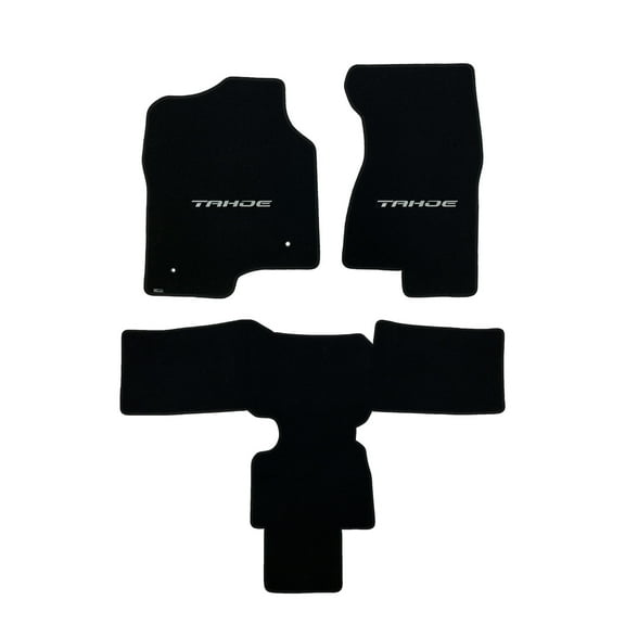 Lloyd Mats Custom Fit Floor Mats for Chevy Tahoe 2000-2006 Second Row Captains Seats LogoMat 3Pc Set Black