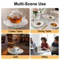 thumbnail image 2 of Spring Tulip Round 13 Inch Placemats Set of 2, Botanical Budding Flowers Green Lattice HeatResistant Non Slip Place Mats for Dining Table, Wipeable Braided Kitchen Table Mats for Housewarming, 2 of 9